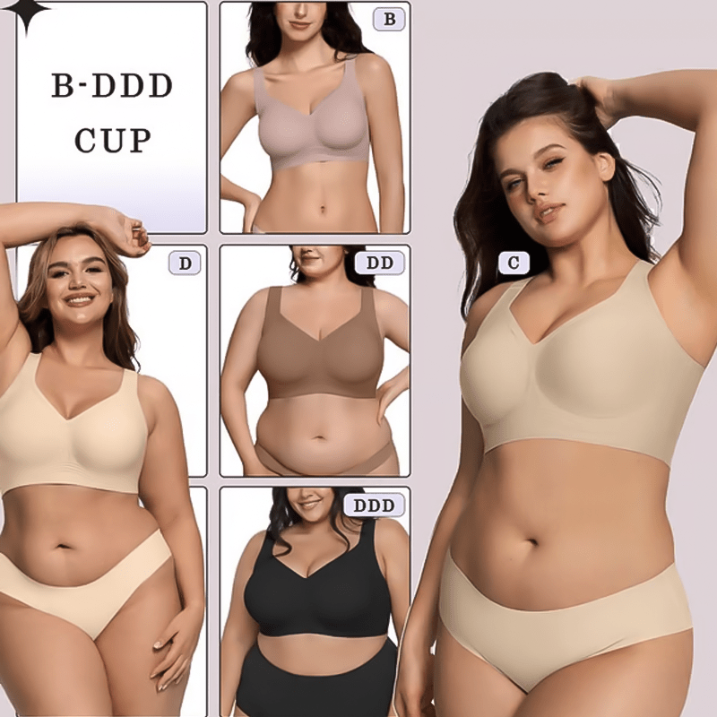 Women’s Wireless Jelly Bra – Plus Size Seamless Support - RibeledRibeledWomen’s Wireless Jelly Bra – Plus Size Seamless Support